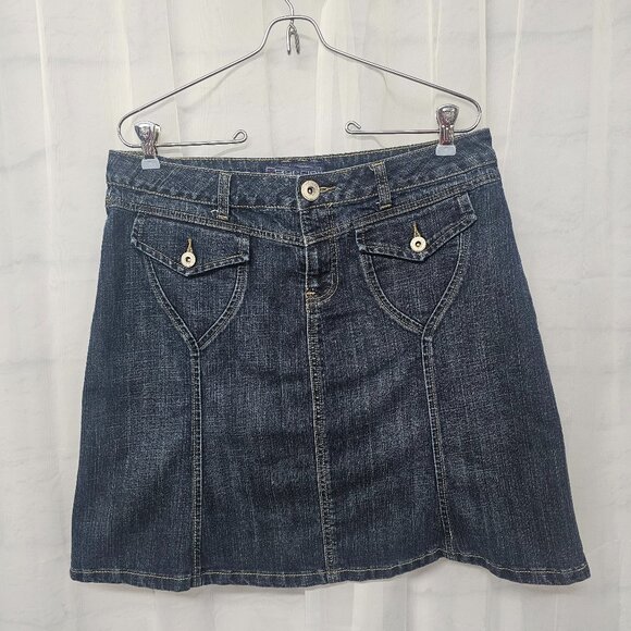Vintage Baccini Deim Skirt Y2K Blue Mini Casual A-line 10 - Picture 8 of 8